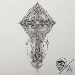 Tattoo sketch leg, tattoo line art, neo tradi… – tattoo sketch (№1757157522_0, 06.09.2025 11:18) — tattoovalue.net