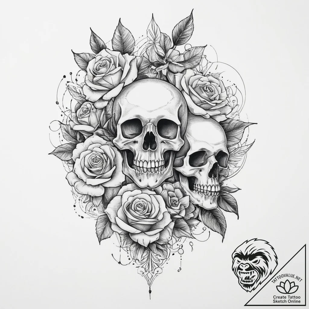 Tattoo sketch spirit, tattoo line art, chican... - tattoo sketch (№1757158304_0, 06.09.2025 11:31) — tattoovalue.net