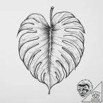 Tattoo sketch monstera leaf, concept art for… – tattoo sketch (№1757158892_0, 06.09.2025 11:41) — tattoovalue.net
