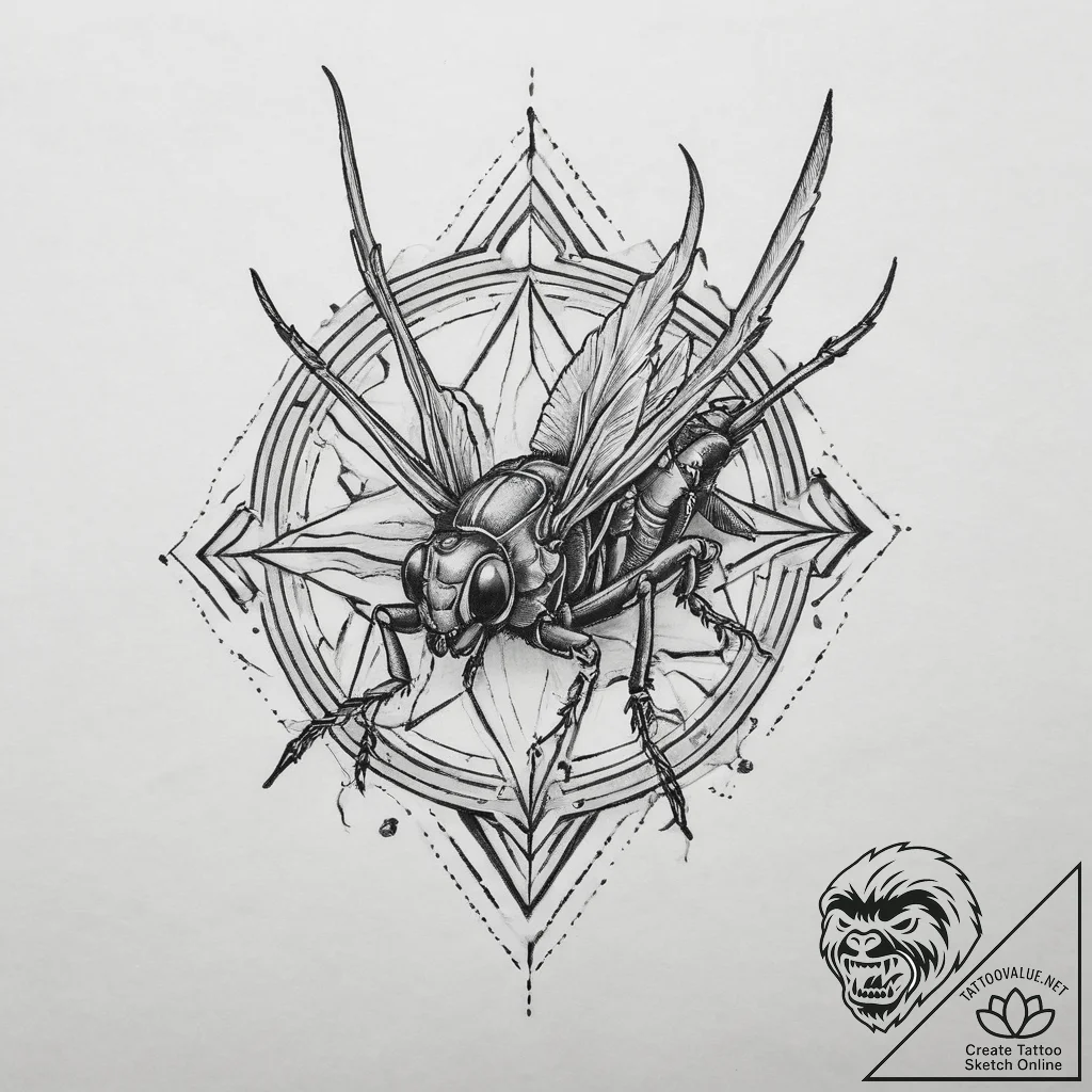 Tattoo sketch cricket, tattoo flash sheet des... - tattoo sketch (№1757159088_0, 06.09.2025 11:44) — tattoovalue.net