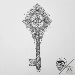 Tattoo sketch key, artistic tattoo sketch, on… – tattoo sketch (№1757161232_0, 06.09.2025 12:20) — tattoovalue.net