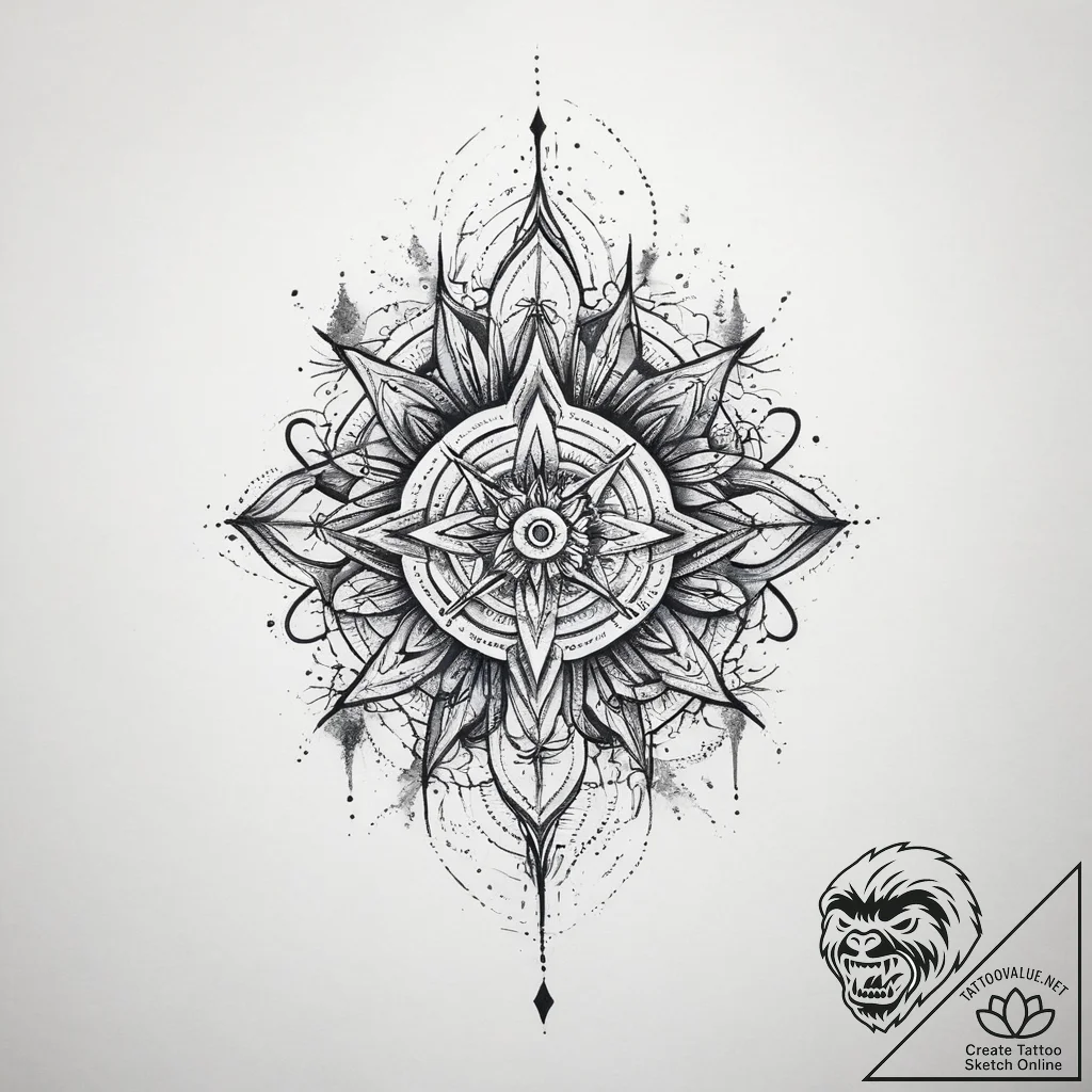Tattoo sketch dust, concept art for tattoo, b... - tattoo sketch (№1757161425_0, 06.09.2025 12:23) — tattoovalue.net