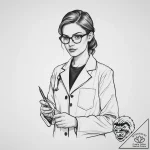 Tattoo sketch chemist a person with a lab coa… – tattoo sketch (№1757161814_0, 06.09.2025 12:30) — tattoovalue.net