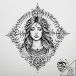 Tattoo sketch sacred scene – tattoo sketch (№1757166218_0, 06.09.2025 13:43) — tattoovalue.net