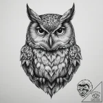 Tattoo sketch neo-traditional сова, tattoo dr… – tattoo sketch (№1757166615_0, 06.09.2025 13:50) — tattoovalue.net
