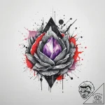 Tattoo sketch amethyst, ink illustration for… – tattoo sketch (№1757167017_0, 06.09.2025 13:56) — tattoovalue.net
