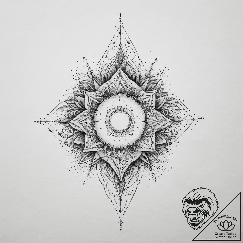Tattoo sketch cosmic being, artistic tattoo s... - tattoo sketch (№1757168996_0, 06.09.2025 14:29) — tattoovalue.net