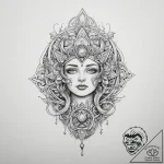 Tattoo sketch cosmic narrative, concept art f… – tattoo sketch (№1757169589_0, 06.09.2025 14:39) — tattoovalue.net