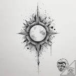 Tattoo sketch cosmic legend, tattoo sketch de… – tattoo sketch (№1757170587_0, 06.09.2025 14:56) — tattoovalue.net