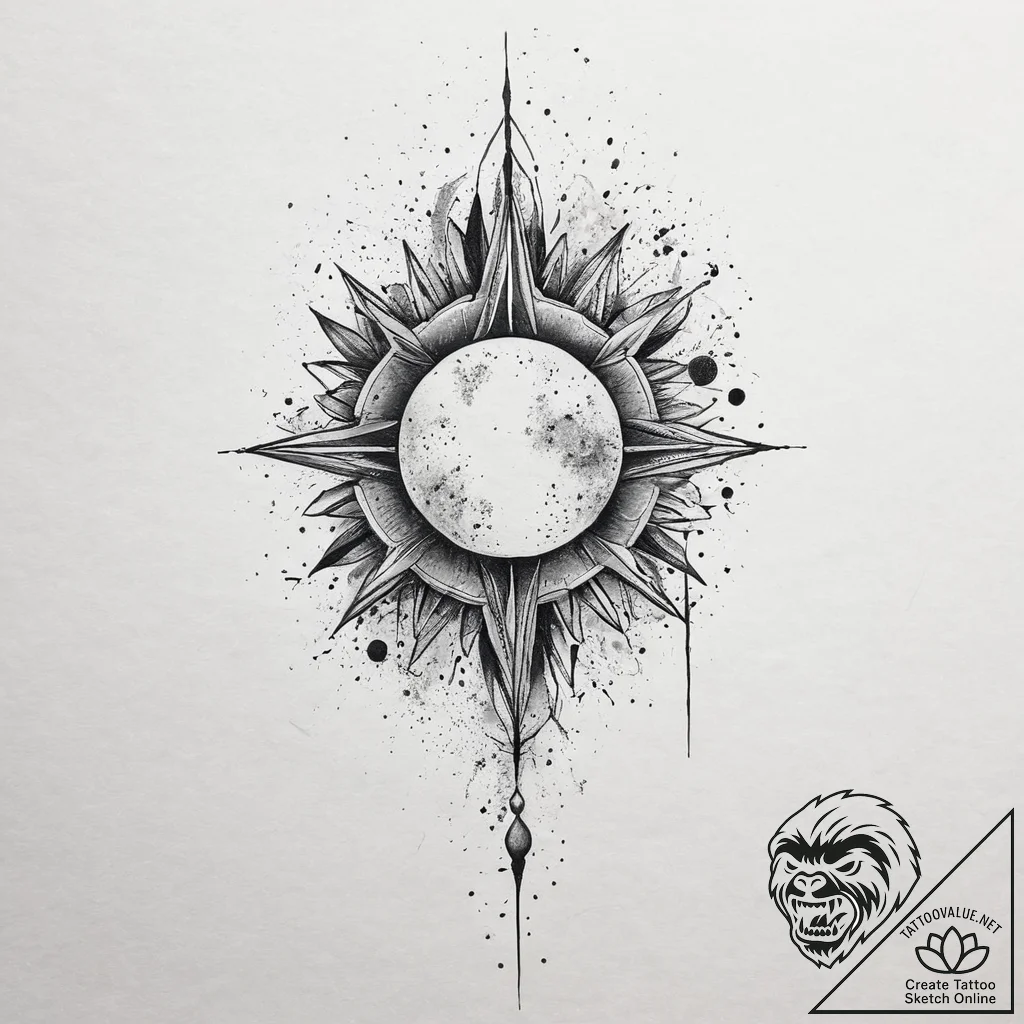 Tattoo sketch cosmic legend, tattoo sketch de... - tattoo sketch (№1757170587_0, 06.09.2025 14:56) — tattoovalue.net