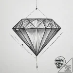 Tattoo sketch diamond – tattoo sketch (№1757171785_0, 06.09.2025 15:16) — tattoovalue.net