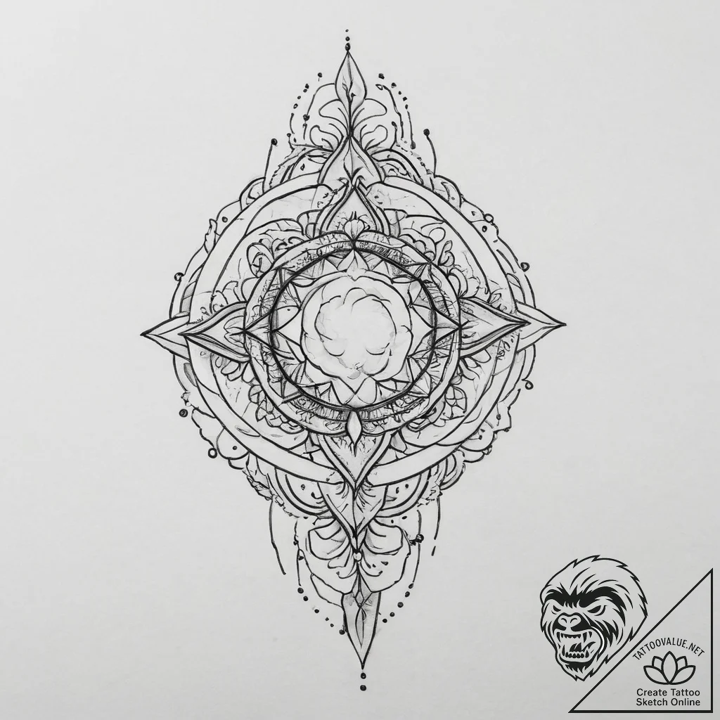 Tattoo sketch opal, tattoo line art, black ou... - tattoo sketch (№1757171983_0, 06.09.2025 15:19) — tattoovalue.net