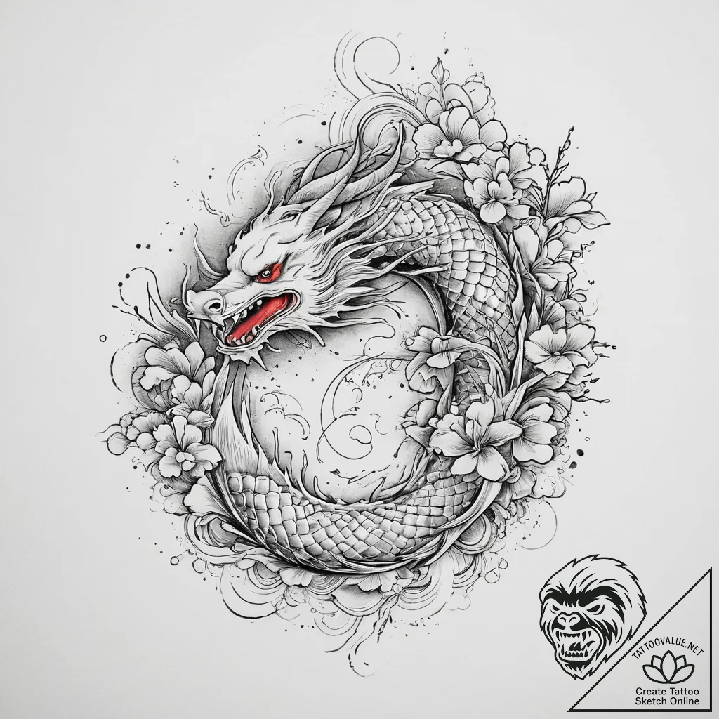Tattoo sketch jade, artistic tattoo sketch, f... - tattoo sketch (№1757172387_0, 06.09.2025 15:26) — tattoovalue.net