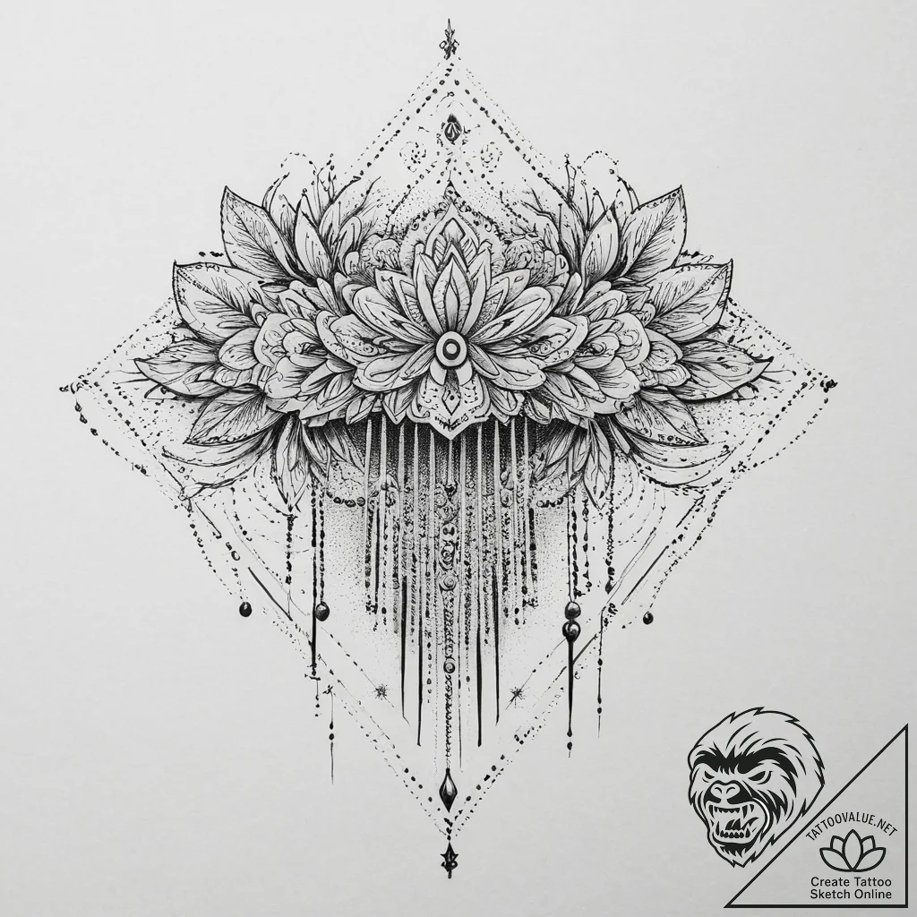Tattoo sketch elegant comb tattoo, tattoo lin... - tattoo sketch (№1757172784_0, 06.09.2025 15:33) — tattoovalue.net
