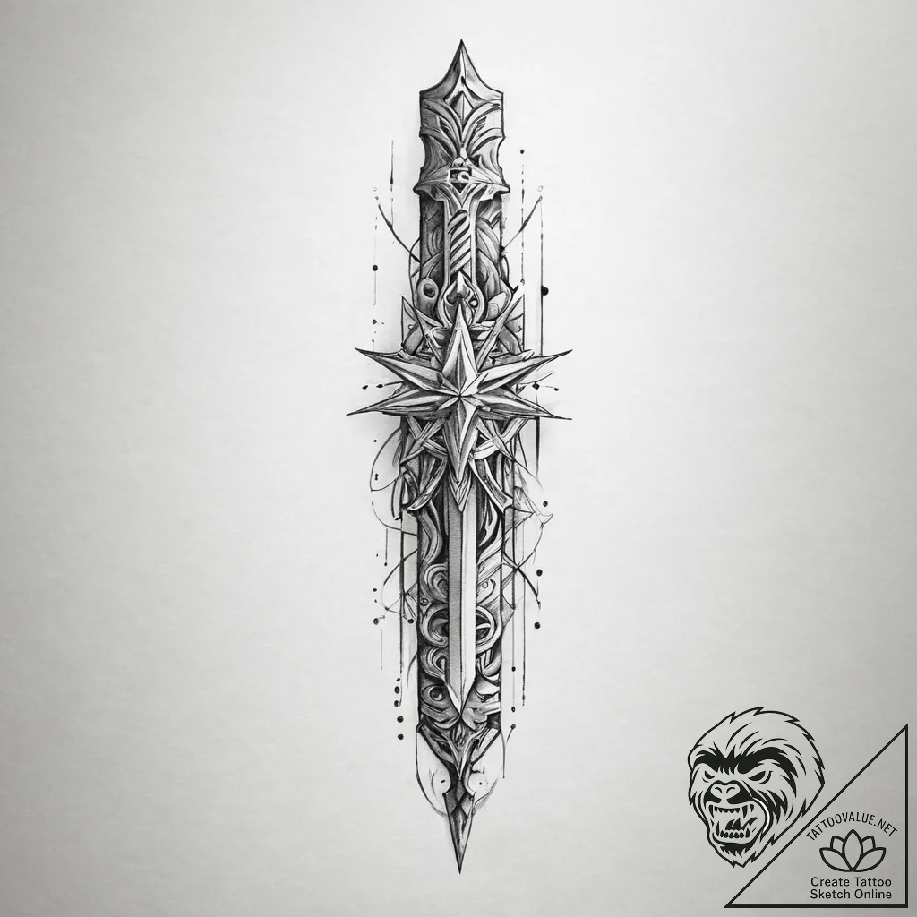 Tattoo sketch blade - tattoo sketch (№1757173378_0, 06.09.2025 15:42) — tattoovalue.net