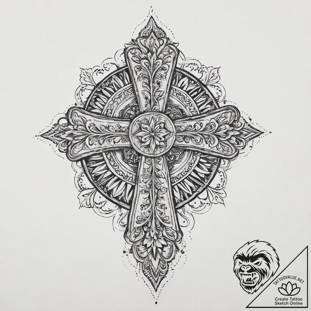 Tattoo sketch sacred story, tattoo flash shee... - tattoo sketch (№1757174773_0, 06.09.2025 16:06) — tattoovalue.net