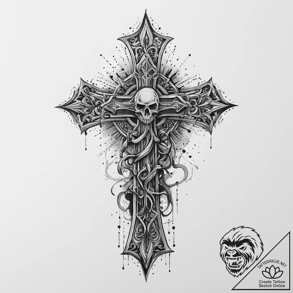 Tattoo sketch lich's phylactery, artistic tat... - tattoo sketch (№1757174970_0, 06.09.2025 16:09) — tattoovalue.net