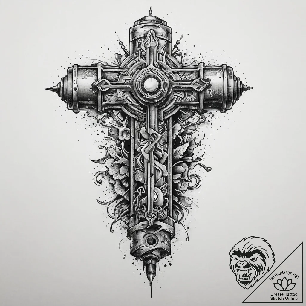 Tattoo sketch bio-mechanical поршень, tattoo... - tattoo sketch (№1757176759_0, 06.09.2025 16:39) — tattoovalue.net