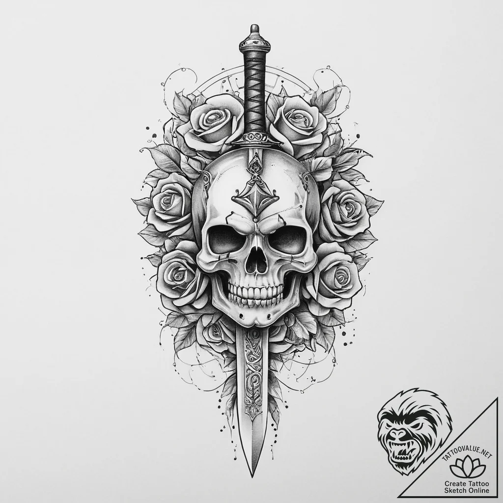 Tattoo sketch gladiator sword, tattoo flash s... - tattoo sketch (№1757177358_0, 06.09.2025 16:49) — tattoovalue.net