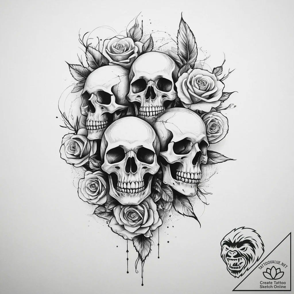 Tattoo sketch alatyr with a bird, tattoo sket... - tattoo sketch (№1757177971_0, 06.09.2025 16:59) — tattoovalue.net