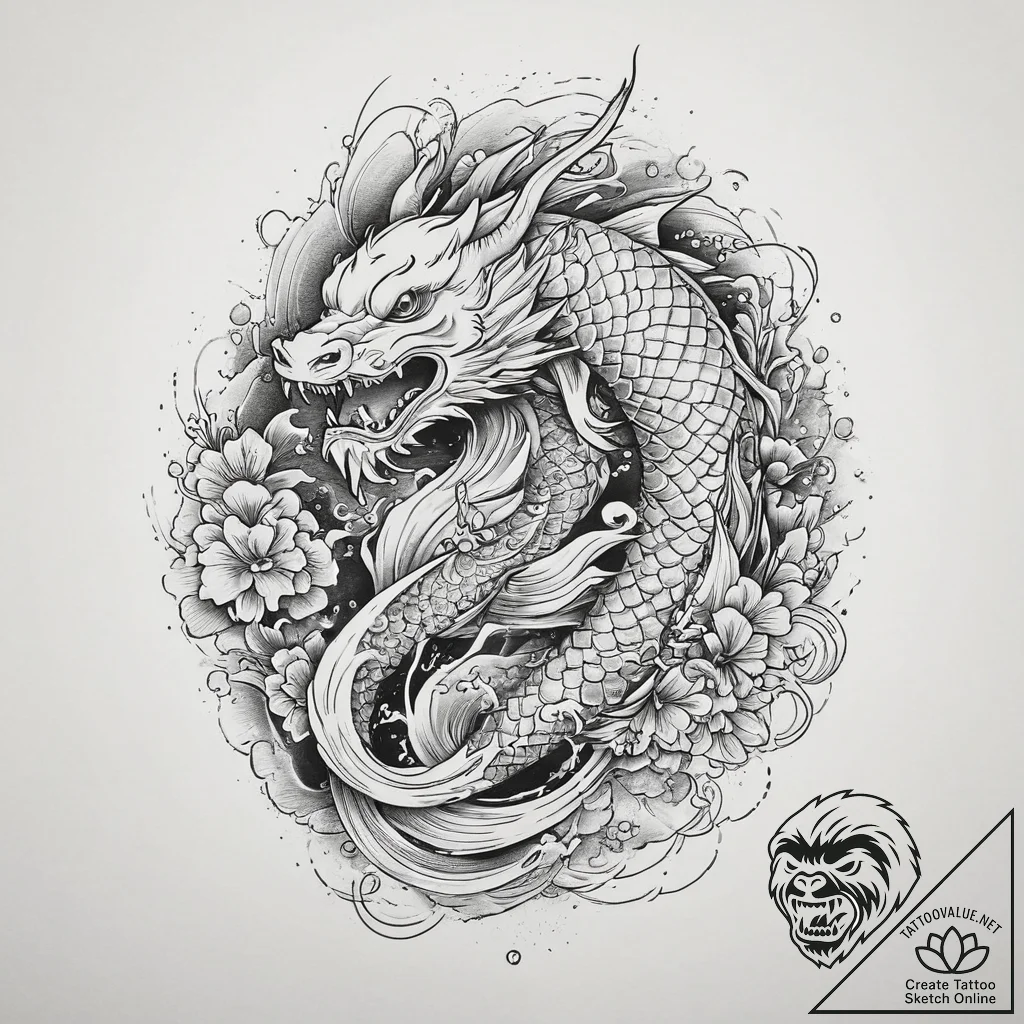 Tattoo sketch fantasy, tattoo sketch design,... - tattoo sketch (№1757178368_0, 06.09.2025 17:06) — tattoovalue.net