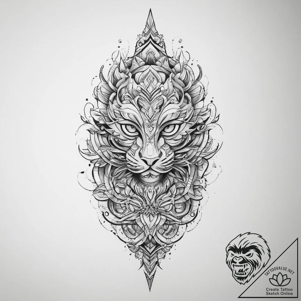 Tattoo sketch loop, ink illustration for tatt... - tattoo sketch (№1757180154_0, 06.09.2025 17:35) — tattoovalue.net