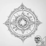 Tattoo sketch cosmic portrayal – tattoo sketch (№1757180955_0, 06.09.2025 17:49) — tattoovalue.net