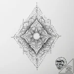 Tattoo sketch divine being, ink illustration… – tattoo sketch (№1757182168_0, 06.09.2025 18:09) — tattoovalue.net