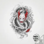 Tattoo sketch element, tattoo line art, irezu… – tattoo sketch (№1757186367_0, 06.09.2025 19:19) — tattoovalue.net