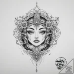 Tattoo sketch cosmic legend, concept art for… – tattoo sketch (№1757186973_0, 06.09.2025 19:29) — tattoovalue.net