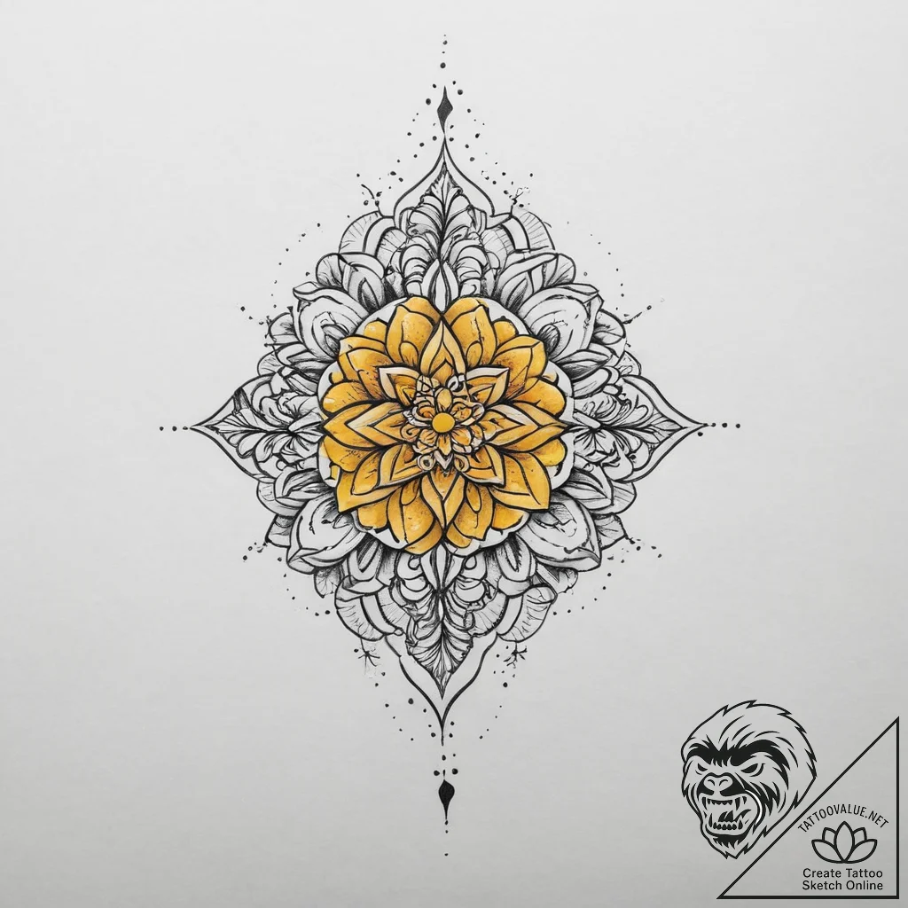 Tattoo sketch yellow - tattoo sketch (№1757187169_0, 06.09.2025 19:32) — tattoovalue.net