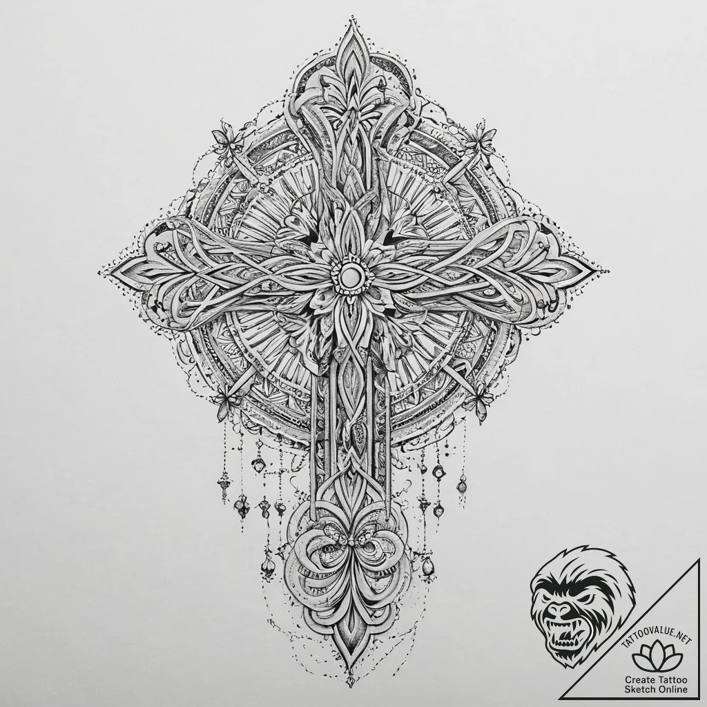 Tattoo sketch cosmic soul, tattoo line art, d... - tattoo sketch (№1757187365_0, 06.09.2025 19:36) — tattoovalue.net