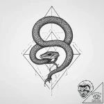 Tattoo sketch veles’s symbol with a snake, ta… – tattoo sketch (№1757187957_0, 06.09.2025 19:45) — tattoovalue.net