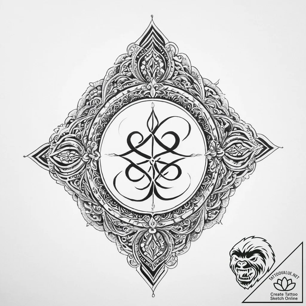 Tattoo sketch hieroglyphic symbol for "friend... - tattoo sketch (№1757189551_0, 06.09.2025 20:12) — tattoovalue.net