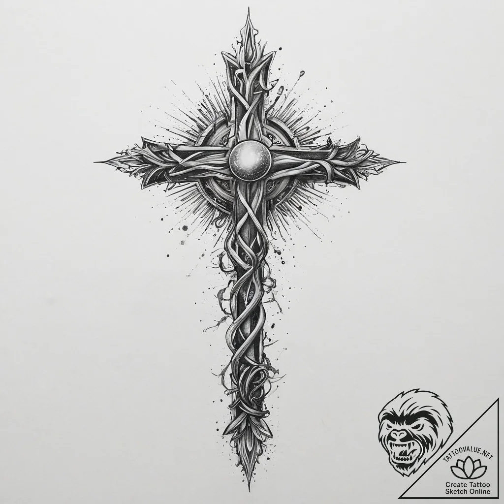 Tattoo sketch cosmic root, tattoo line art, r... - tattoo sketch (№1757190351_0, 06.09.2025 20:25) — tattoovalue.net