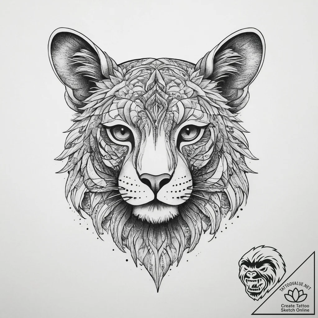 Tattoo sketch a symbolic animal, tattoo drawi... - tattoo sketch (№1757190549_0, 06.09.2025 20:29) — tattoovalue.net