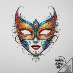Tattoo sketch masquerade mask tattoo, concept… – tattoo sketch (№1757190747_0, 06.09.2025 20:32) — tattoovalue.net