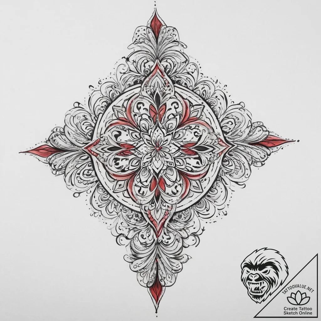 Tattoo sketch blessed creation, tattoo line a... - tattoo sketch (№1757191153_0, 06.09.2025 20:39) — tattoovalue.net