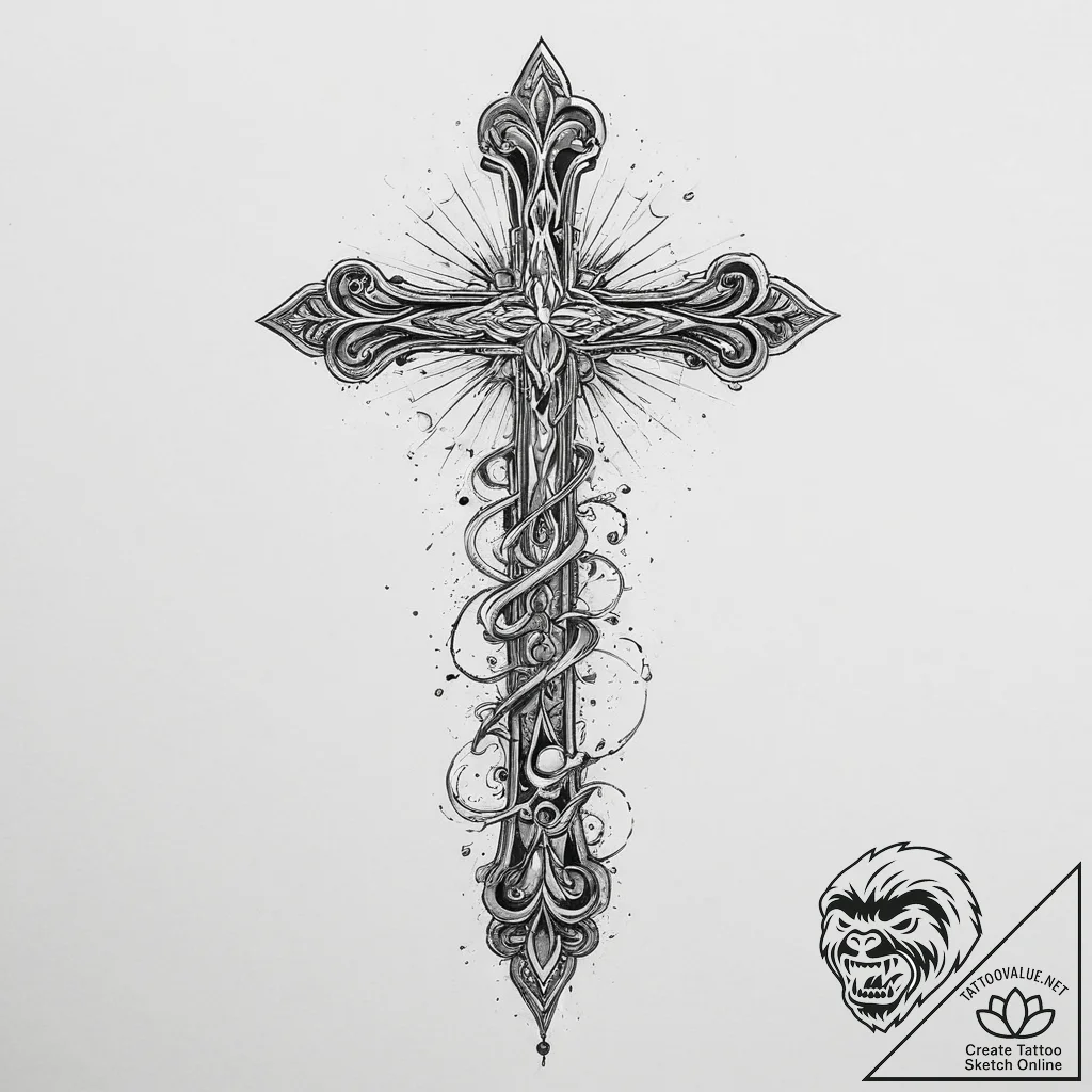 Tattoo sketch mythical tattoo, tattoo sketch... - tattoo sketch (№1757193357_0, 06.09.2025 21:15) — tattoovalue.net