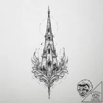 Tattoo sketch spire, tattoo sketch design, mi… – tattoo sketch (№1757193954_0, 06.09.2025 21:25) — tattoovalue.net