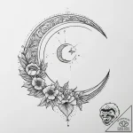 Tattoo sketch moon tattoo, concept art for ta… – tattoo sketch (№1757194749_0, 06.09.2025 21:39) — tattoovalue.net