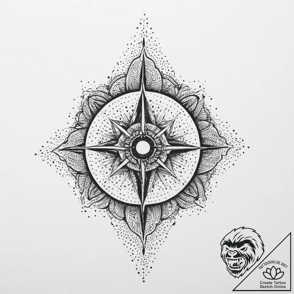 Tattoo sketch cosmic spirit, ink illustration... - tattoo sketch (№1757195149_0, 06.09.2025 21:45) — tattoovalue.net