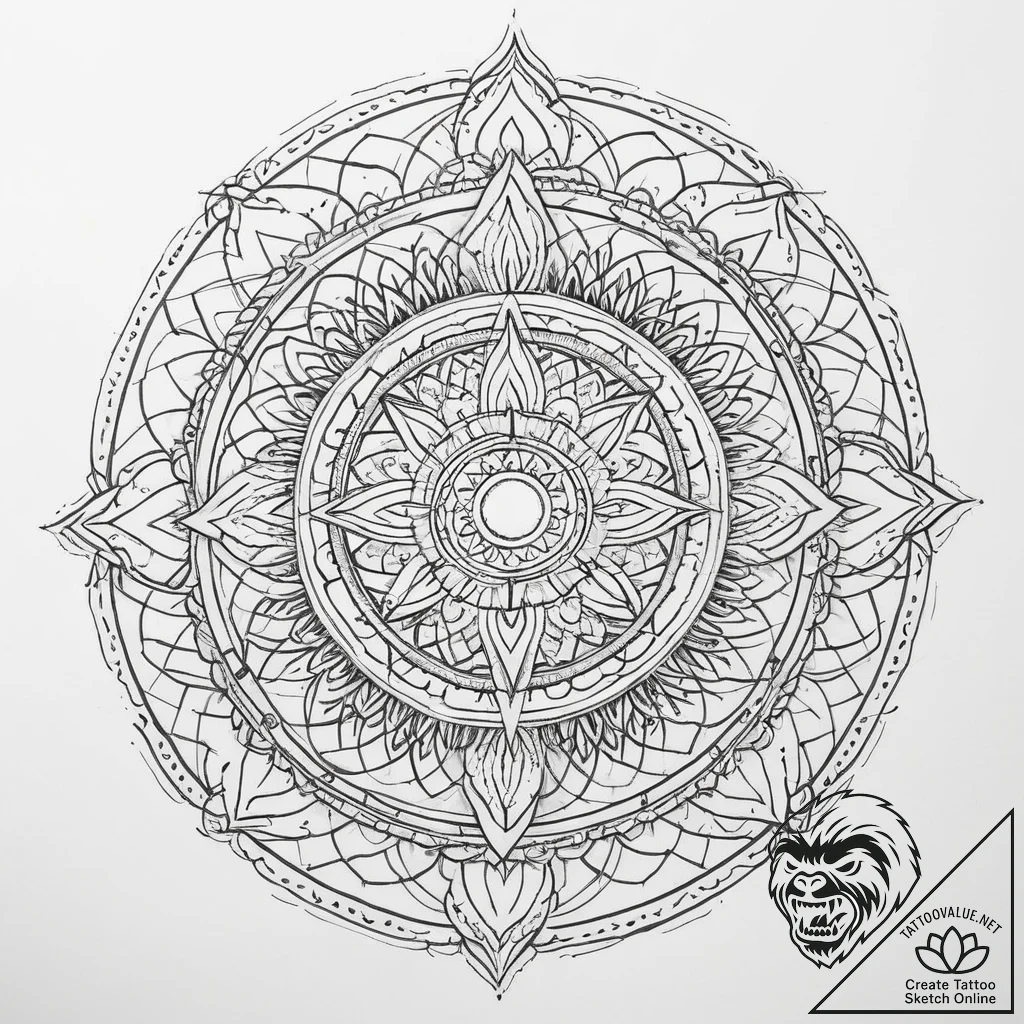 Tattoo sketch sacred scene, tattoo drawing ou... - tattoo sketch (№1757196154_0, 06.09.2025 22:02) — tattoovalue.net