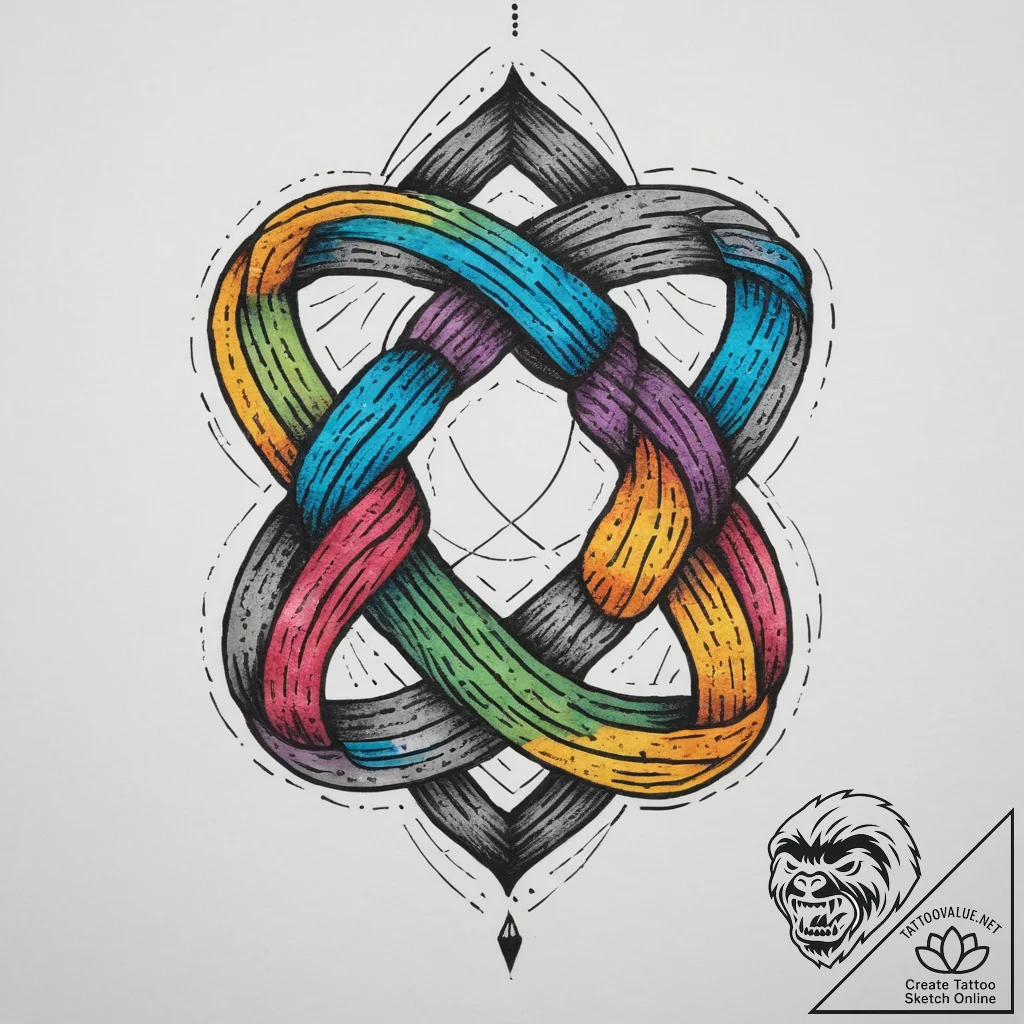 Tattoo sketch knot, artistic tattoo sketch, v... - tattoo sketch (№1757196954_0, 06.09.2025 22:15) — tattoovalue.net