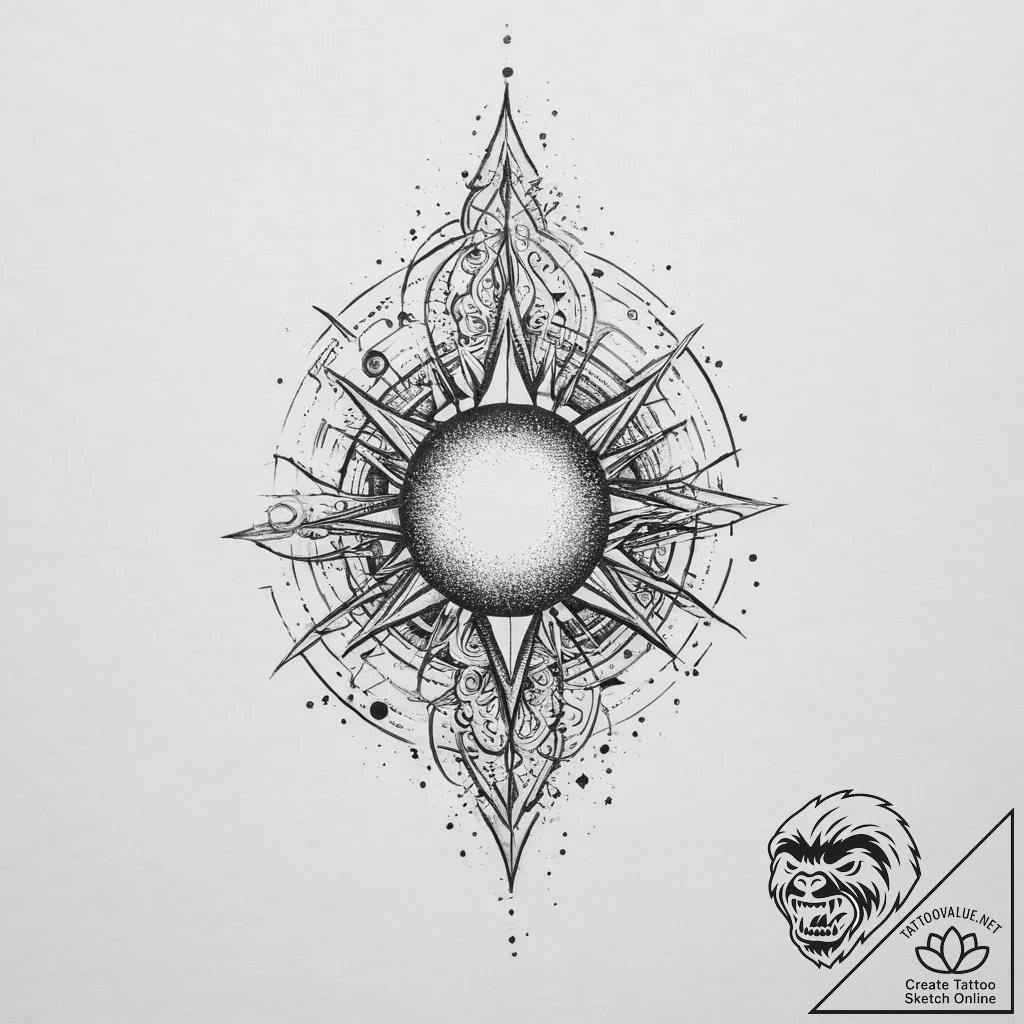 Tattoo sketch cosmic soil, artistic tattoo sk... - tattoo sketch (№1757197153_0, 06.09.2025 22:19) — tattoovalue.net