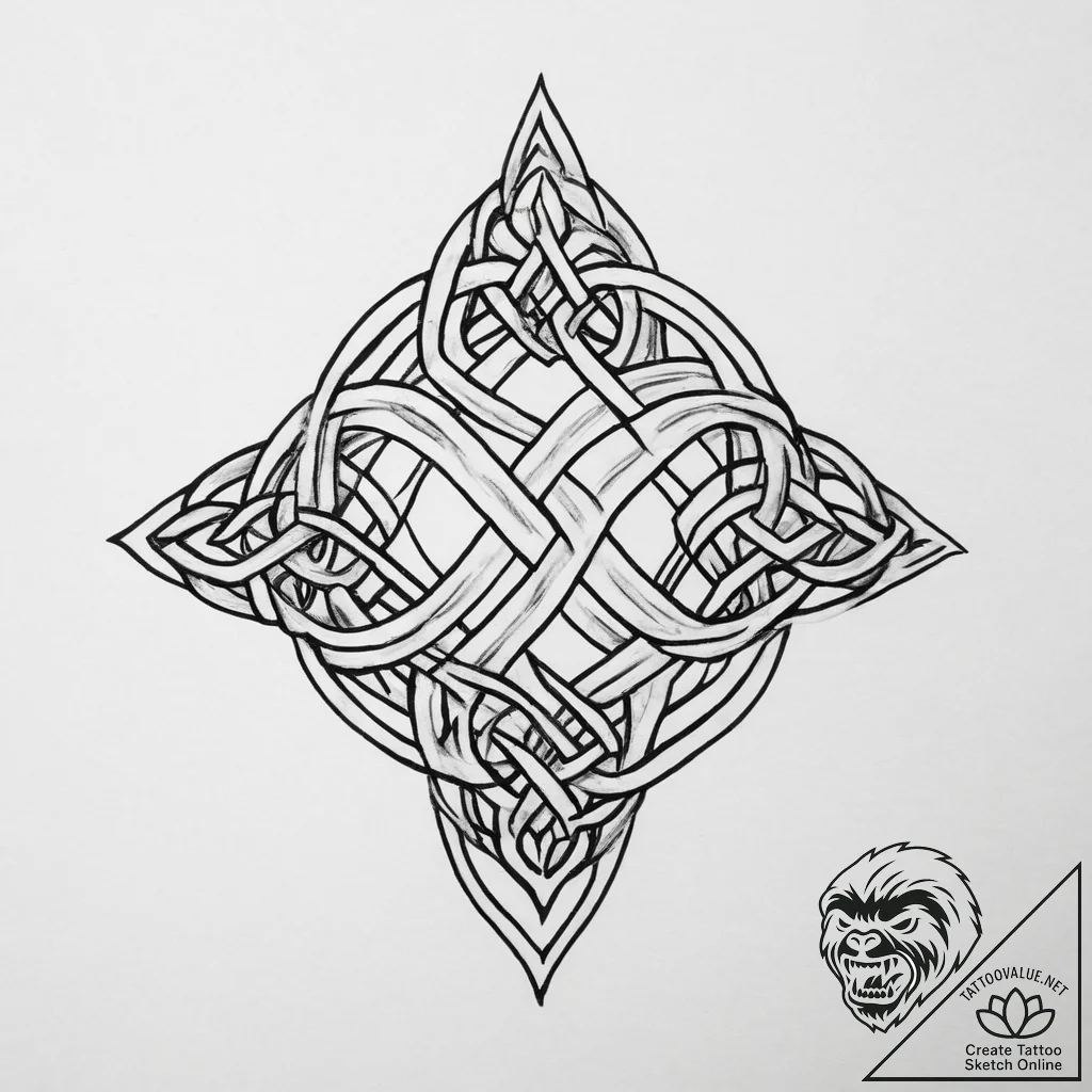 Tattoo sketch кельтский узел - tattoo sketch (№1757198359_0, 06.09.2025 22:39) — tattoovalue.net