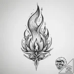 Tattoo sketch flame – tattoo sketch (№1757199759_0, 06.09.2025 23:02) — tattoovalue.net