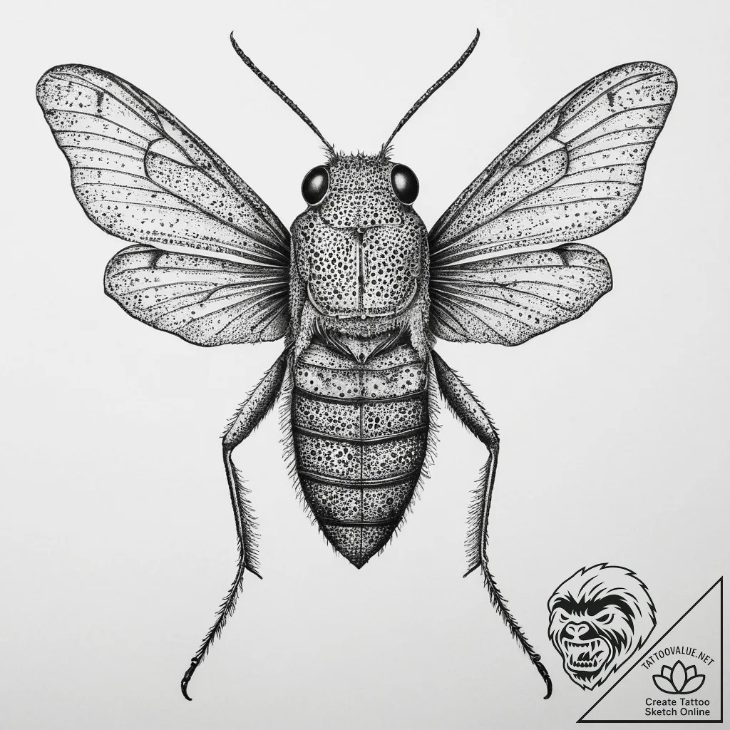 Tattoo sketch treehopper, tattoo sketch desig... - tattoo sketch (№1757201551_0, 06.09.2025 23:32) — tattoovalue.net