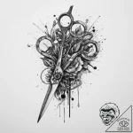 Tattoo sketch scissors, artistic tattoo sketc… – tattoo sketch (№1757203152_0, 06.09.2025 23:59) — tattoovalue.net