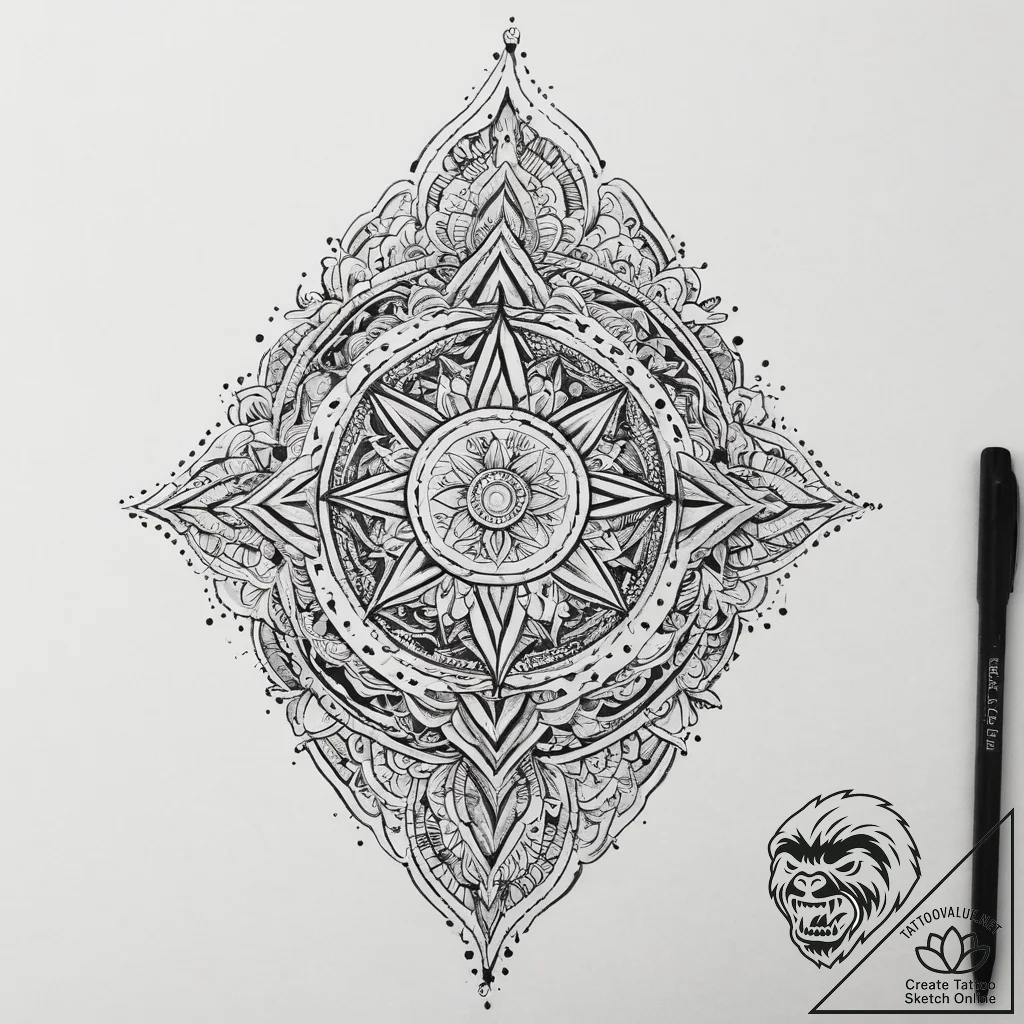 Tattoo sketch cosmic self, tattoo flash sheet... - tattoo sketch (№1757203549_0, 07.09.2025 00:05) — tattoovalue.net